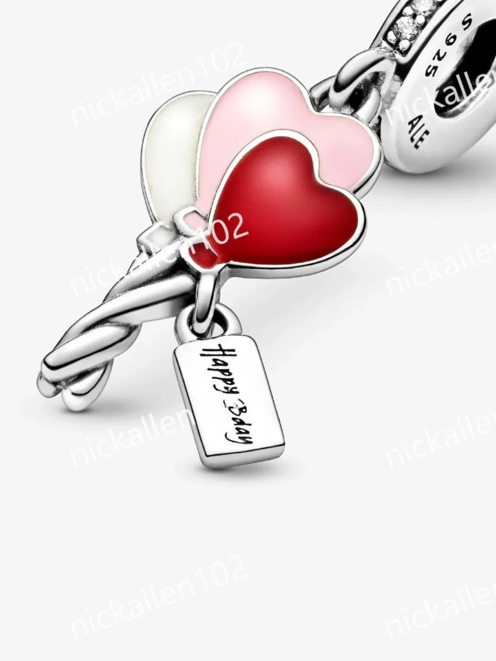 Pandora Happy Bday Balloon Dangle Charm